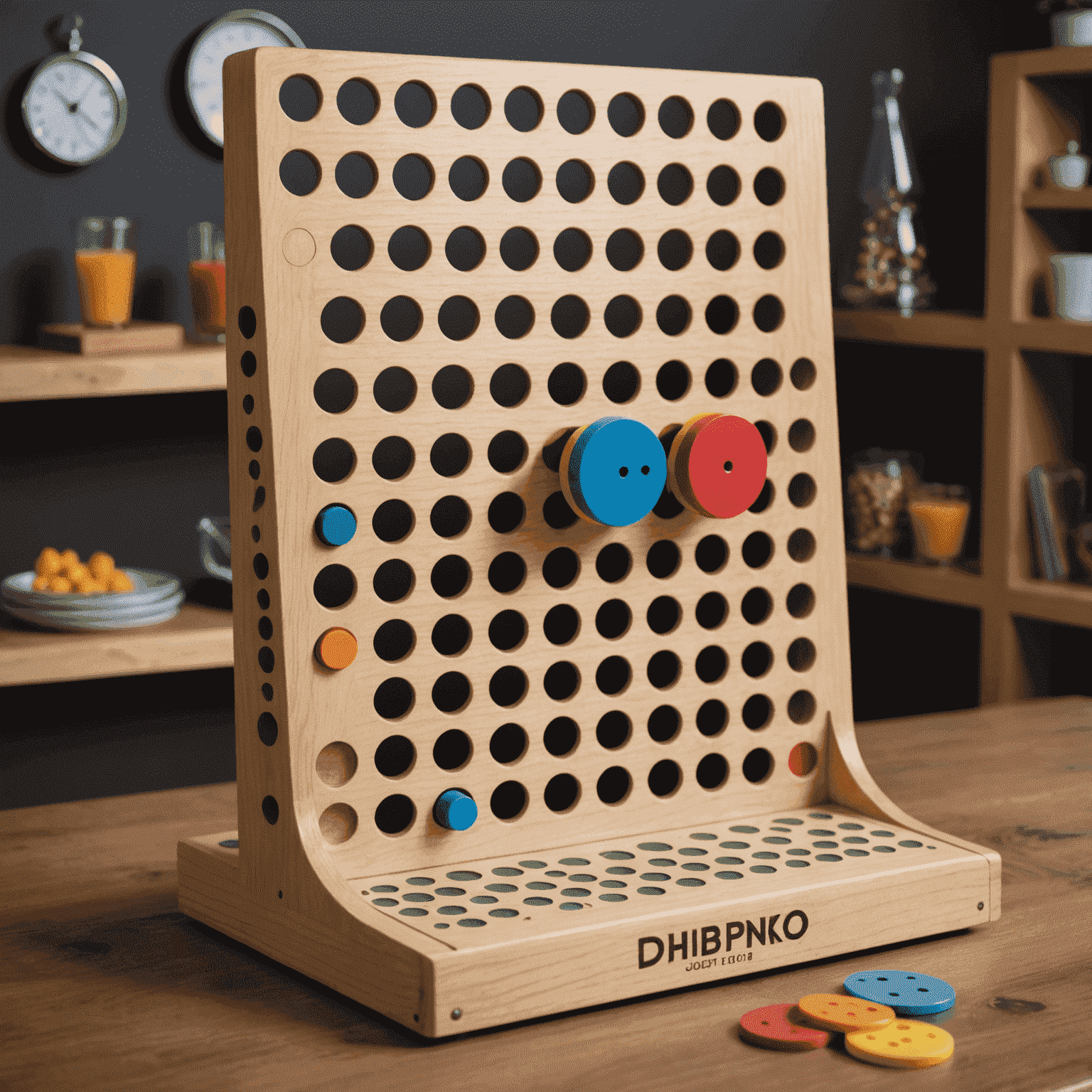 A Plinko board with pegs and a disc dropping, showcasing the game's iconic design